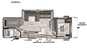 2025 Forest River RV Wildwood X-Lite 263BHXL