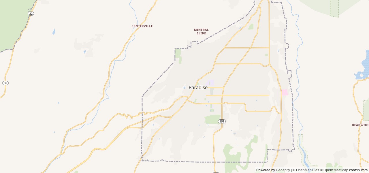 Map for 2020 Forest River RV Wildwood Heritage Glen 273RL near Paradise, CA