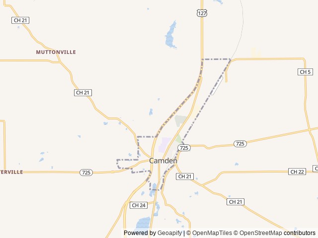 Map of Cross's Campground location at Harrison, OH, United States