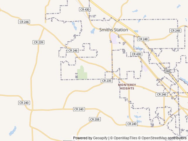 Map for The NorthTrail near Smiths Station, AL