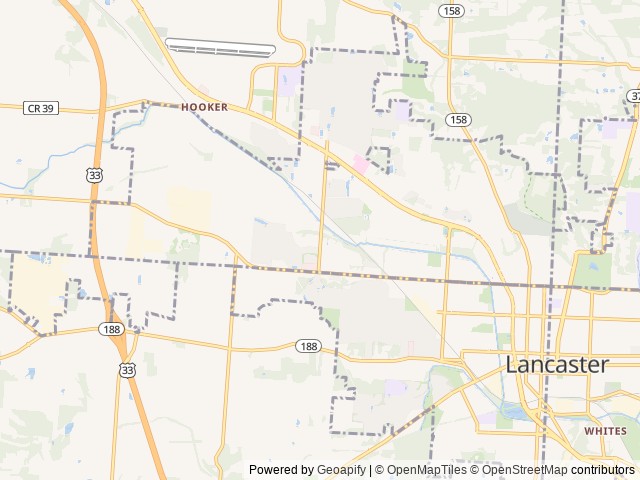 Map of Lancaster Camp Ground location at Lancaster, OH, United States