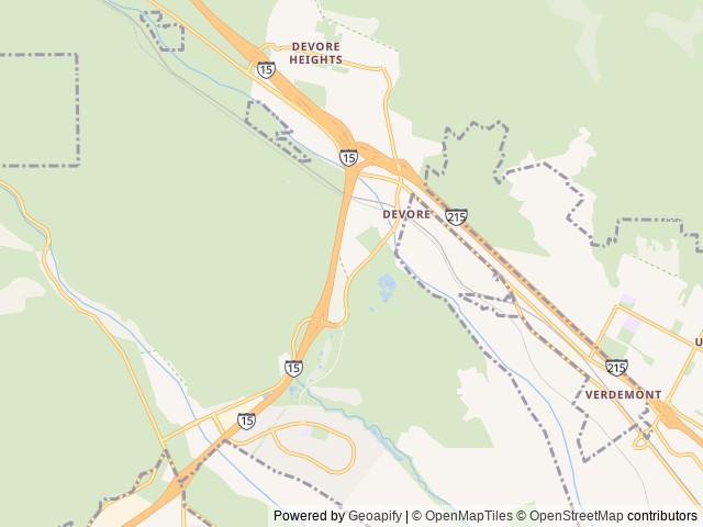 Map of Glen Helen Regional Park location at San Bernardino, CA, United States