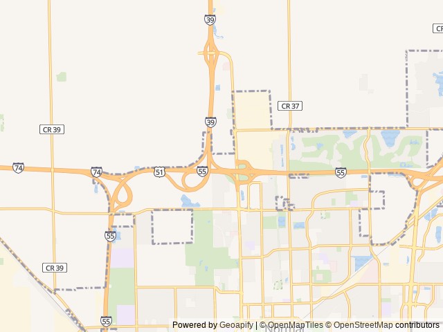 Map of Love's RV Stop-Normal IL 867 location at Normal, IL, United States
