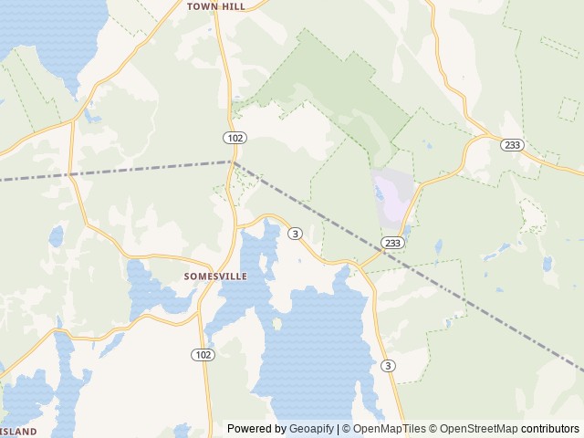 Map of Mount Desert Campground location at Mount Desert, ME, United States