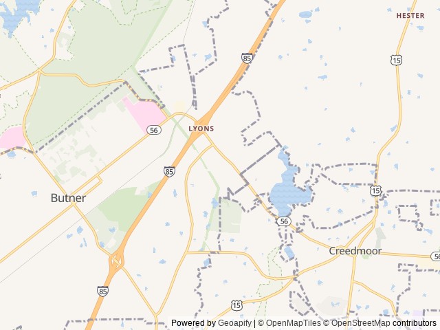 Map for 2007 Georgetown XL 330TS near Creedmoor, NC