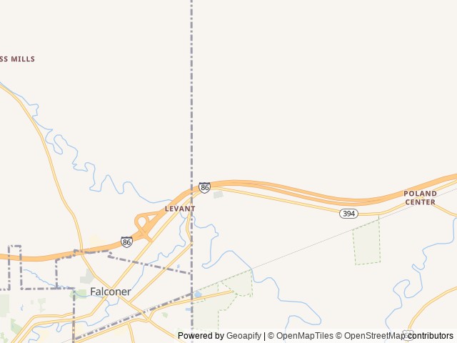Map for Trailside Escape JANY 2308 near Falconer, NY
