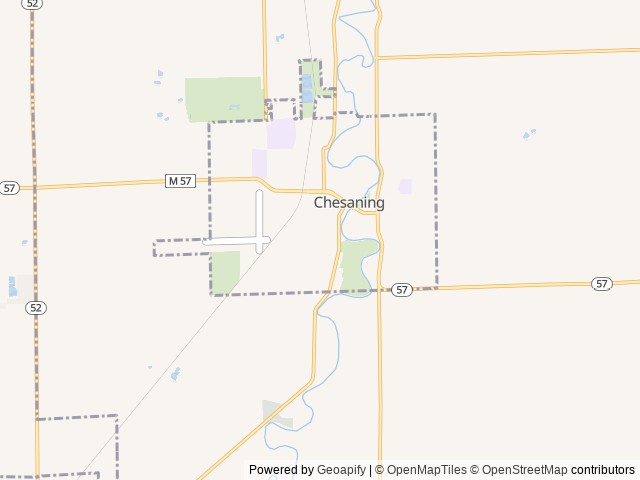 Map of Tom Graham Memorial Campground location at Chesaning, MI, United States