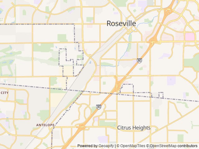 Map for Bessie the Adventure Bus near Roseville, CA