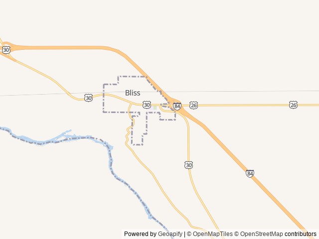 Map of Love's RV Hookup-Bliss ID 812 location at Bliss, ID, United States