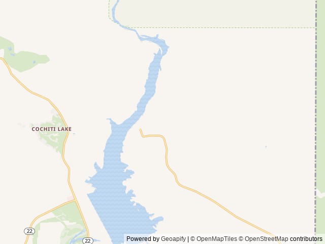 Map of Tetilla Peak location at Pena Blanca, NM, United States