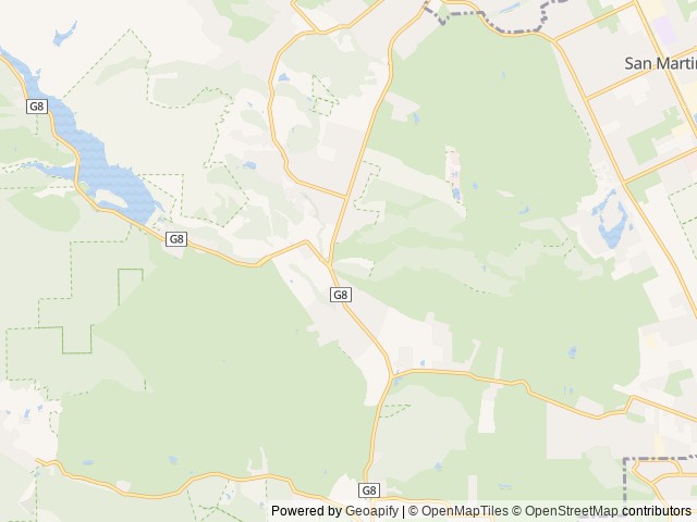 Map of Oak Dell RV Park location at Morgan Hill, CA, United States