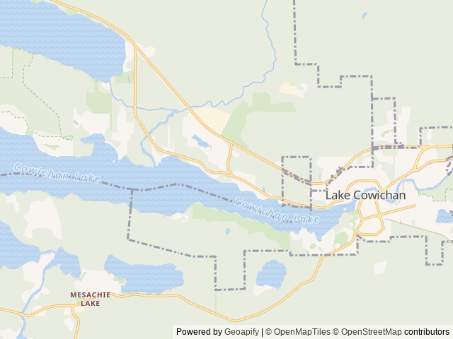 Map of Laketown Ranch Campground location at Youbou, BC, Canada