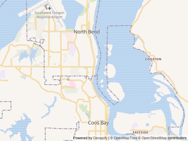 Map for Beautiful 2018 Class C- Family / Pet Friendly! near North Bend, OR