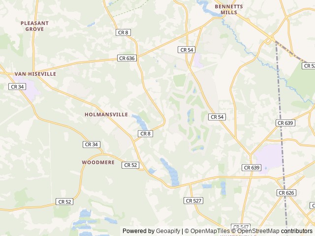 Map of Butterfly Camping Resort location at Jackson Township, NJ, United States