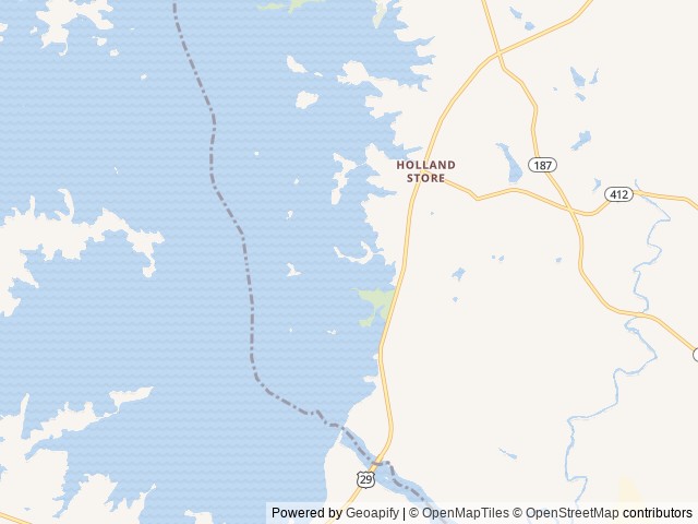 Map of Crescent location at Starr, SC, United States