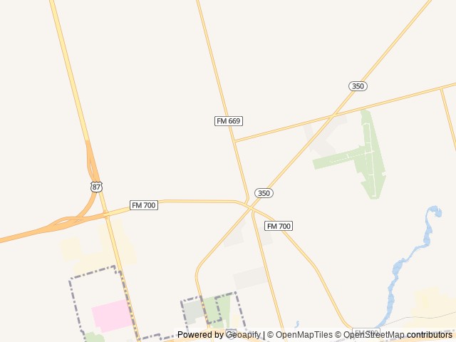 Map of Outback RV Park location at Big Springs, TX, United States