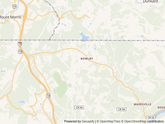 Map for Theo near Pittsburgh, PA