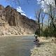 Wapiti Campground, North Fork Shoshone River,  mountains in background, view 2