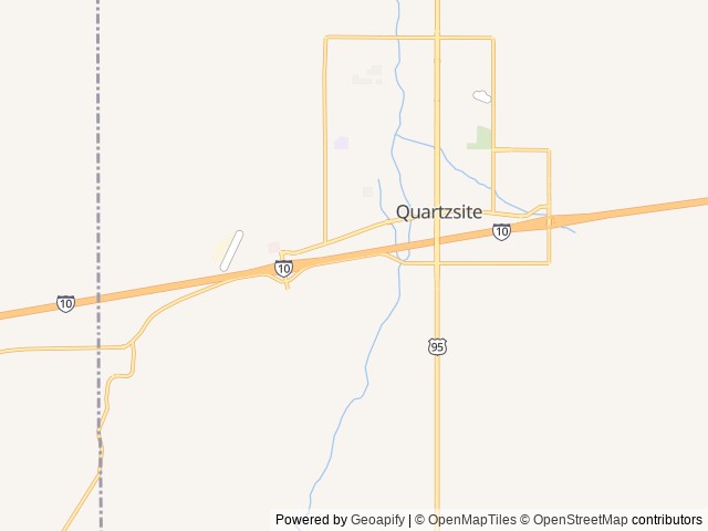 Map of 88 Shades RV Park location at Quartzsite, AZ, United States