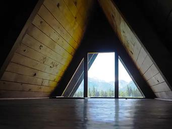 View from A Frame loft window of Shakes Slough 2 Cabin
