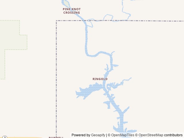 Map of Turkey Creek location at Valliant, OK, United States