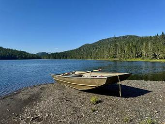 View of cabin from the air