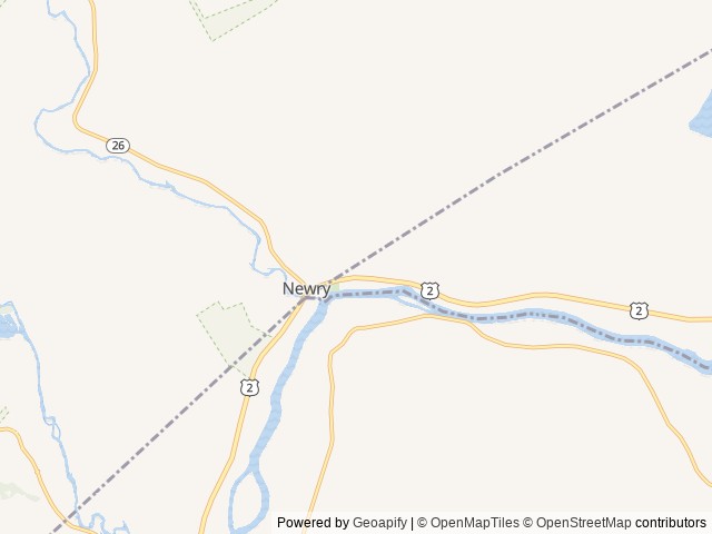 Map of Stony Brook Campground location at Hanover, ME, United States