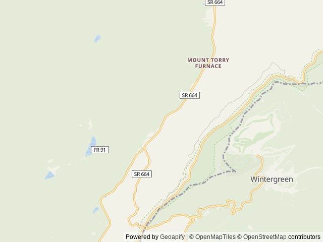 Map of Sherando Lake Group Picnic Shelter location at Natural Bridge Station, VA, United States