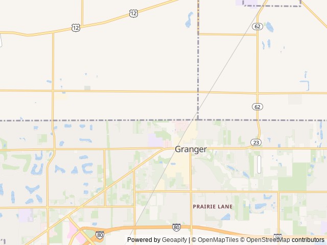 Map of Elkhart RV Resort location at Granger, IN, United States