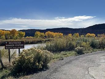 Entrance to Westwater Ranger Station and Campground