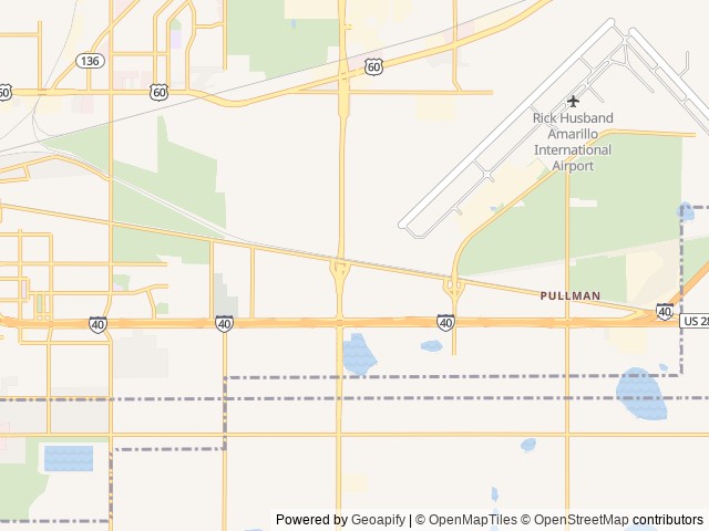 Map of Amarillo By Morning RV Park location at Amarillo, TX, United States