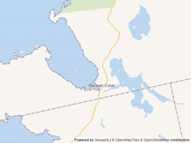 Map of Spencer Pond Camps location at Beaver Cove, ME, United States