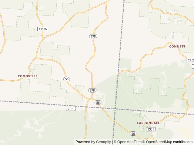 Map of Hocking Hills Jellystone Park™ location at New Marshfield, OH, United States