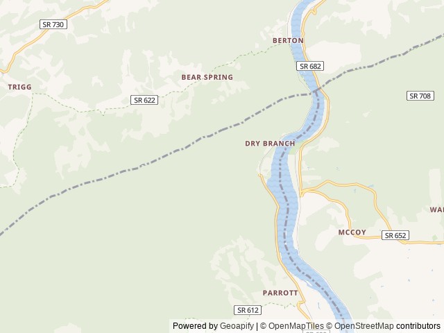 Map for The Rolling Retreat near Parrott, NC