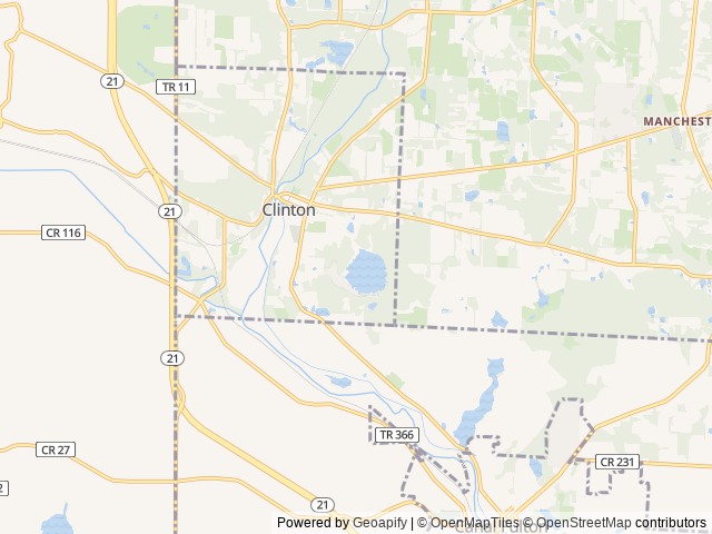 Map of Hillside Park location at Clinton, OH, United States