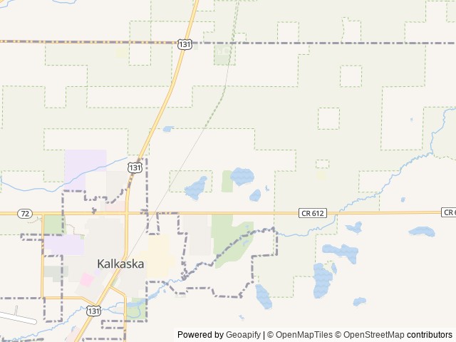 Map of Log Lake Campground location at Kalkaska, MI, United States