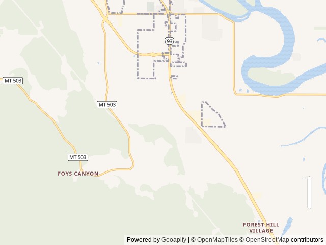 Map for Love More Camper Rental near Kalispell, MT