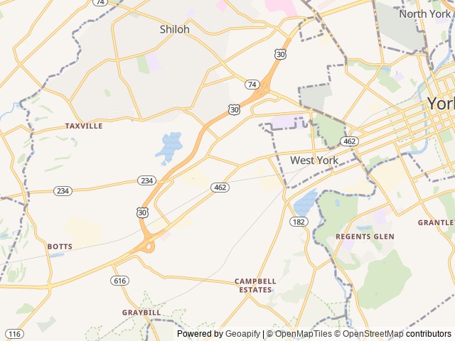 Map for Littel Cadet near York, PA
