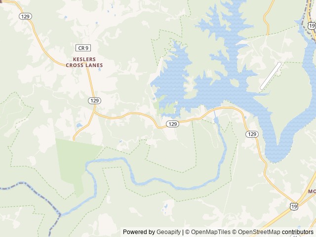 Map of Battle Run location at Summersville, WV, United States