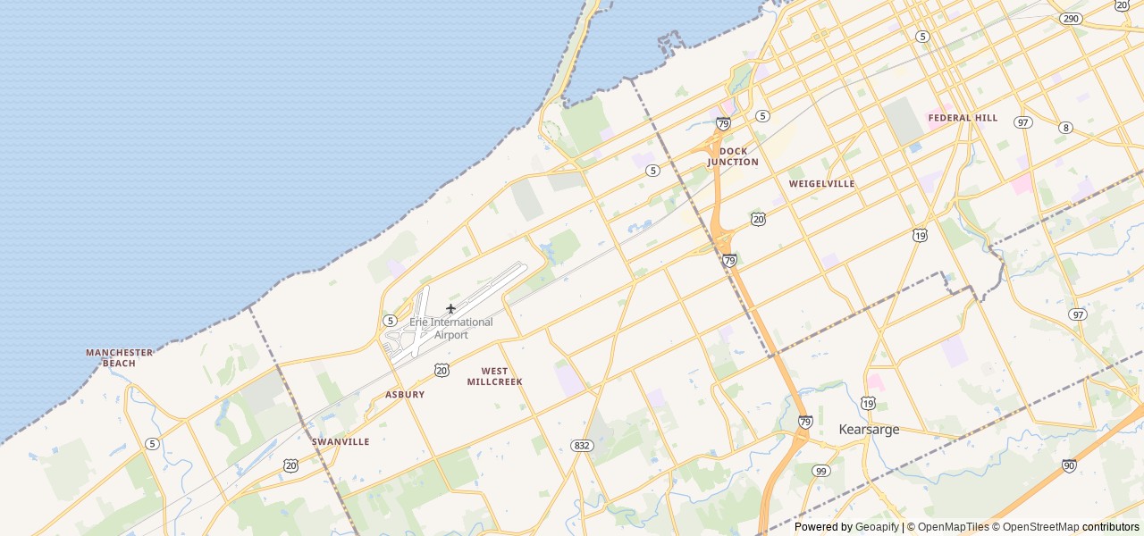 Map for Jayco Dream Escape with Outdoor Oasis near Erie, OH
