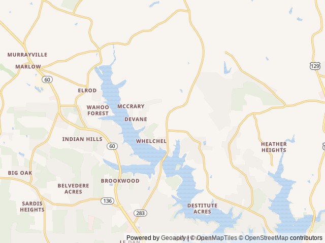Map for Bougie on a Budget near Gainesville, GA
