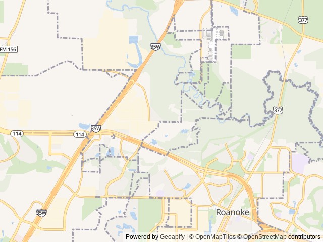 Map of Northlake Village location at Roanoke, TX, United States