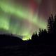 Aurora borealis from cabin.