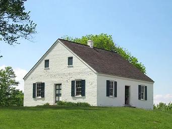 Historic Dunker Church, a white stone building under a blue sky