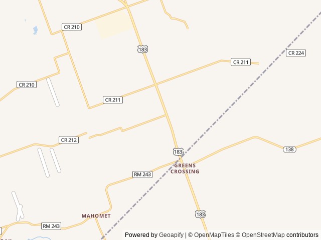 Map of Red Barn Ranch RV Park location at Florence, TX, United States