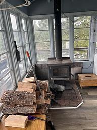 Fivemile Lookout wood stove. 