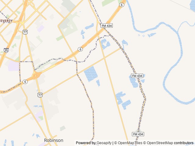 Map of Bellringer's RV location at Mount Calm, TX, United States