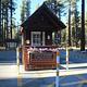 Entrance kiosk to Fallen Leaf Campground