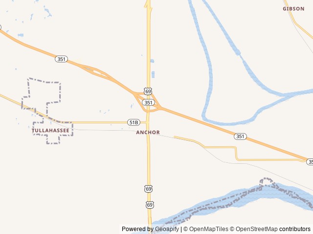 Map of Crossroads RV Park location at Porter, OK, United States
