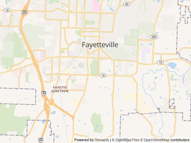 Map for BRAND NEW Jayco Greyhawk 31F Luxury Motorhome near Fayetteville, MO